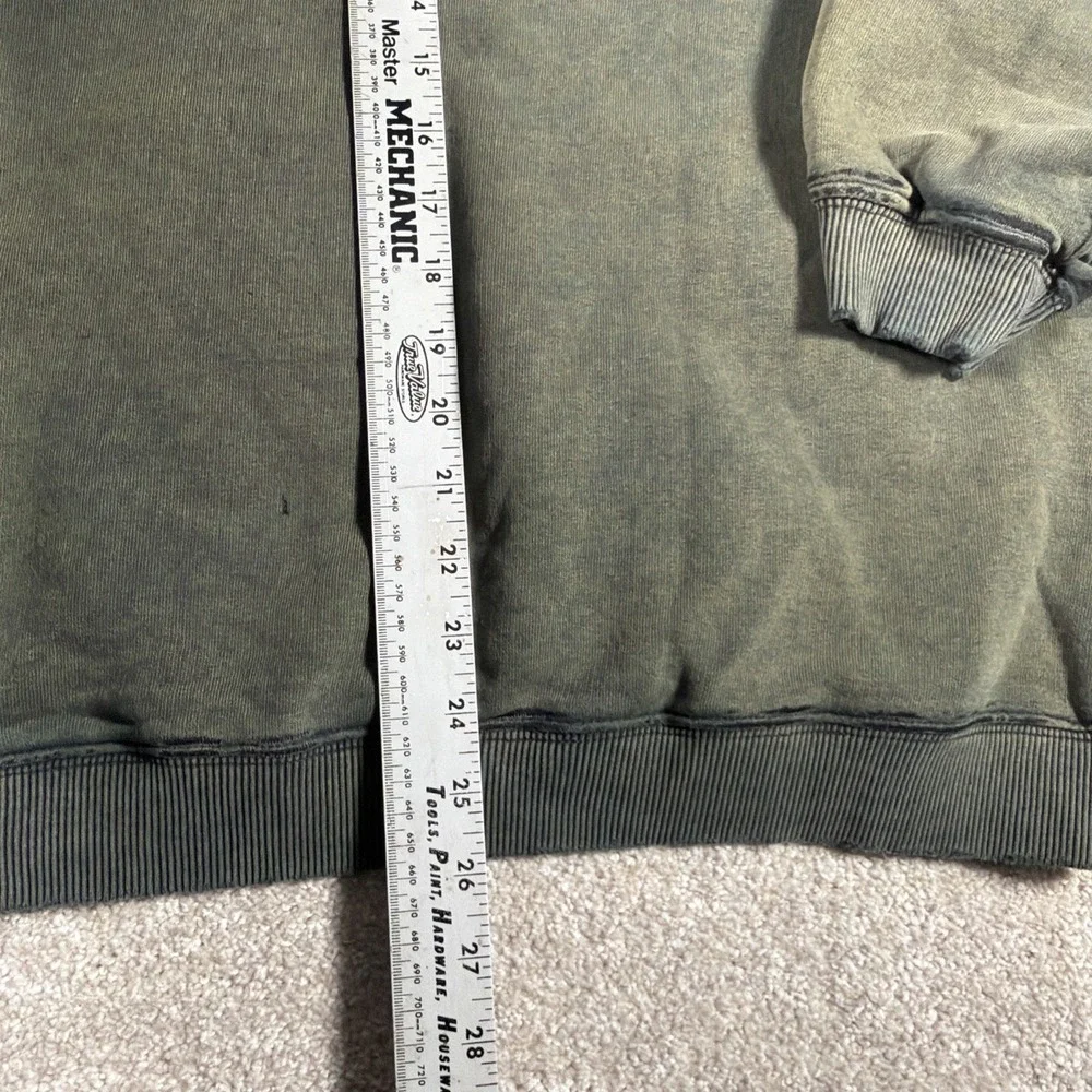 Big Dogs Mens‎ Long Sleeve Hoodie Sweatshirt Small Green Embroidered Read